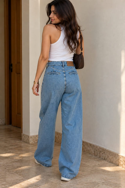 Overlay Soft Denim Wide Leg