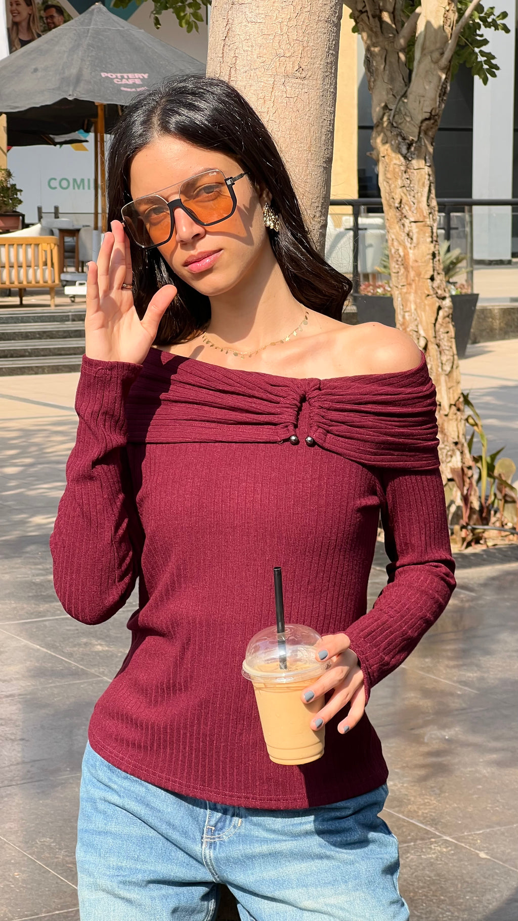 Off Shoulder Trendy Top