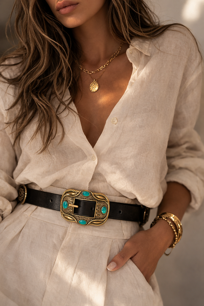 Arizona Turquoise Belt- 109 cms