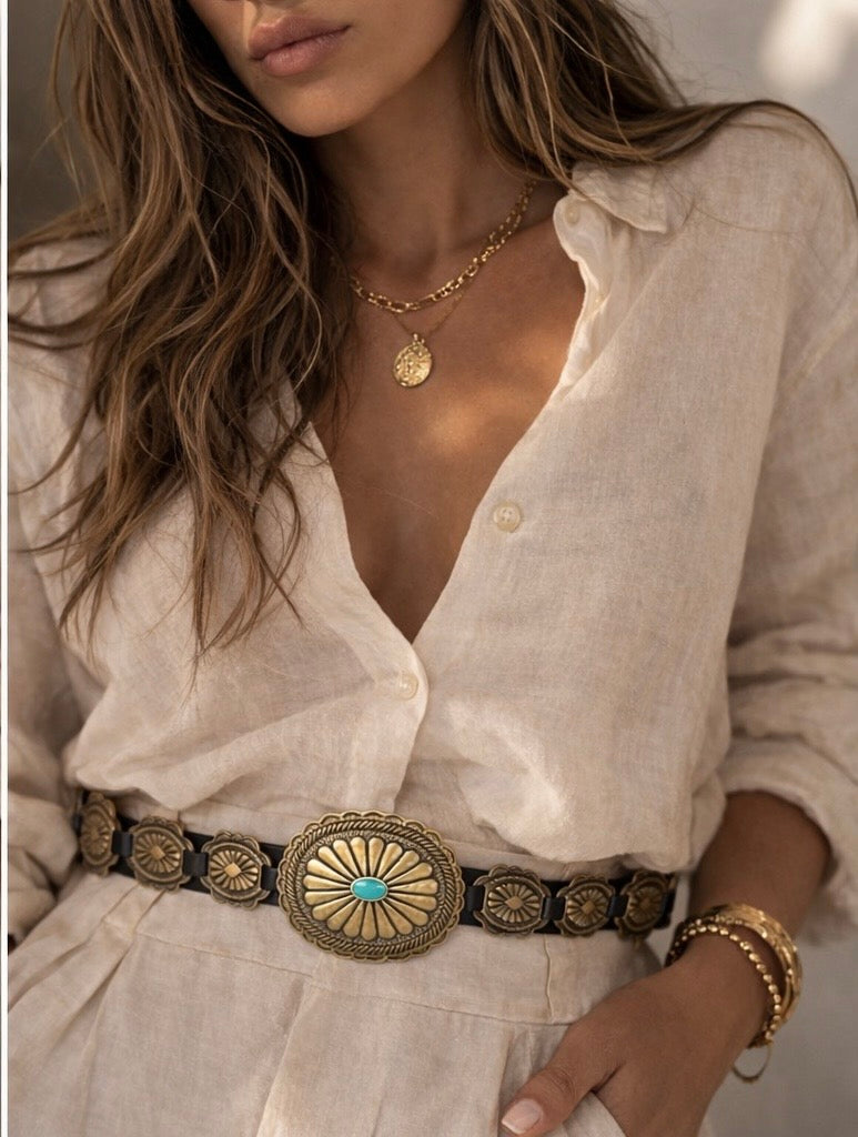 Arizona Turquoise Belt- 109 cms