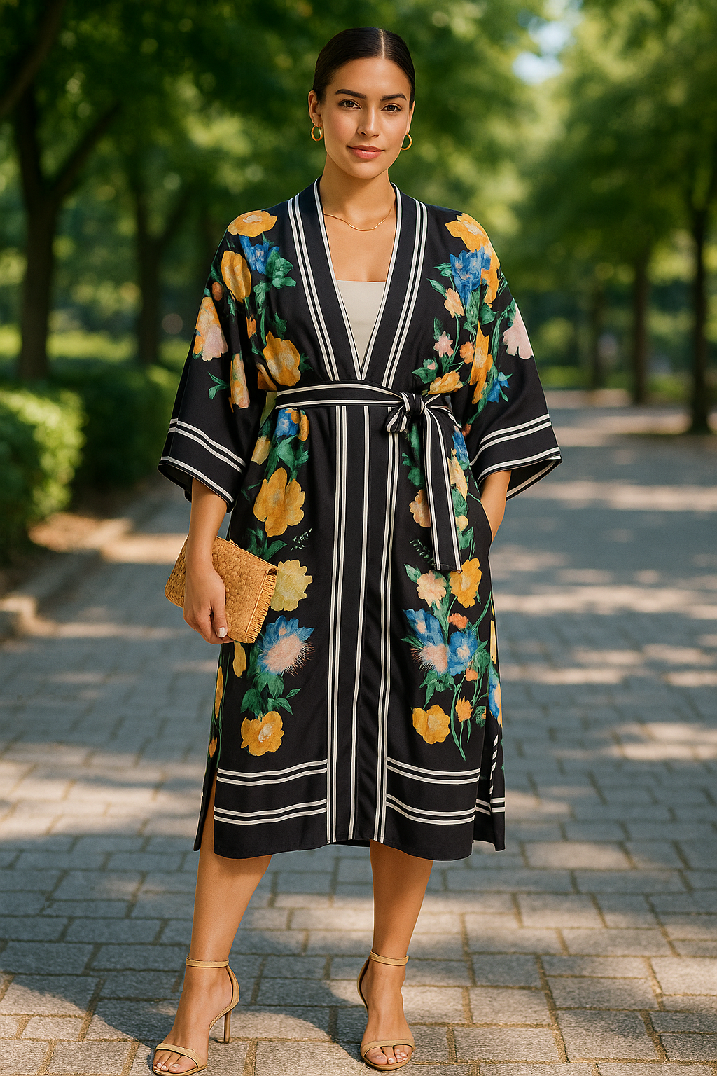 Midnight Bloom Kimono