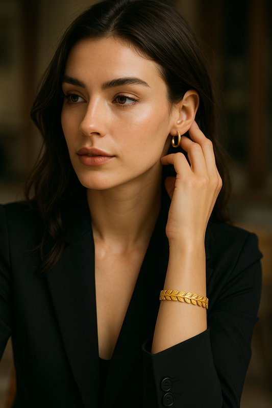 Golden Laurel Leaf Bracelet