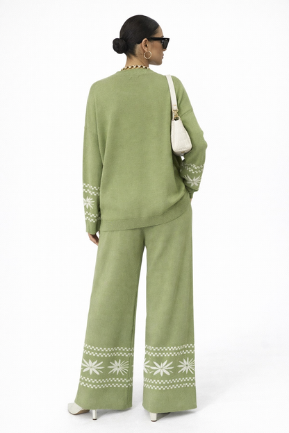 Sage Bloom Knit Set