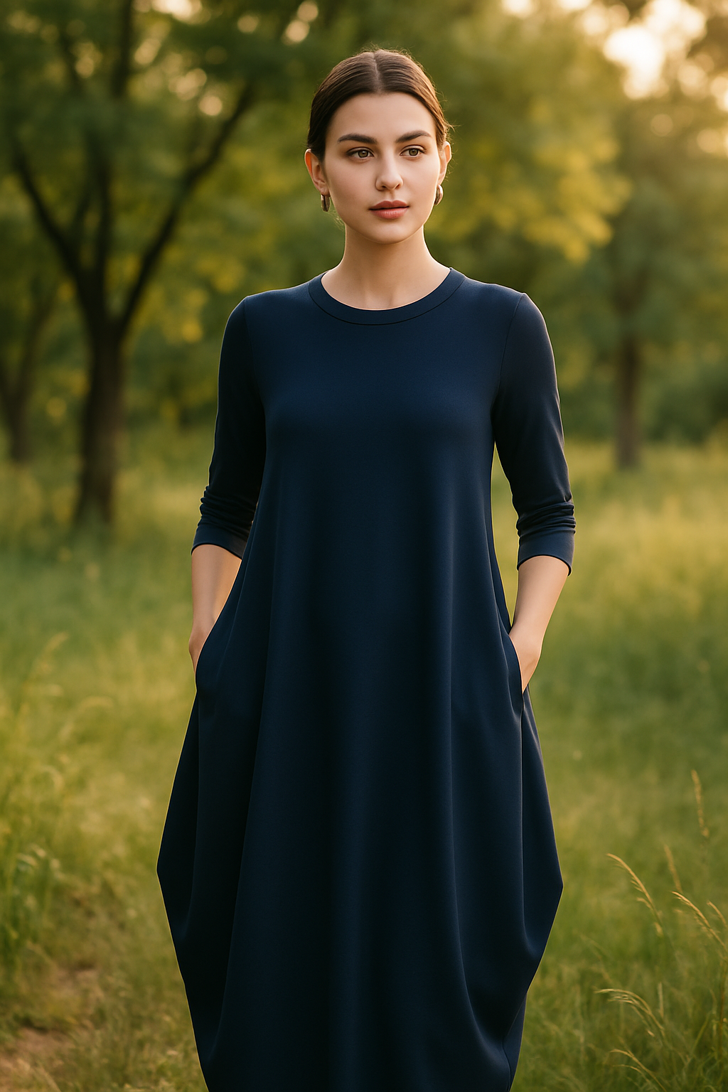 Pure Viscous Balloon Dress