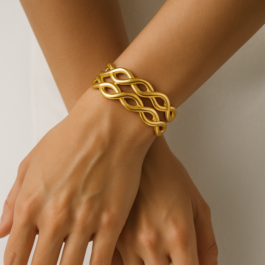 Eternal Twist Stainless Steel Cuff