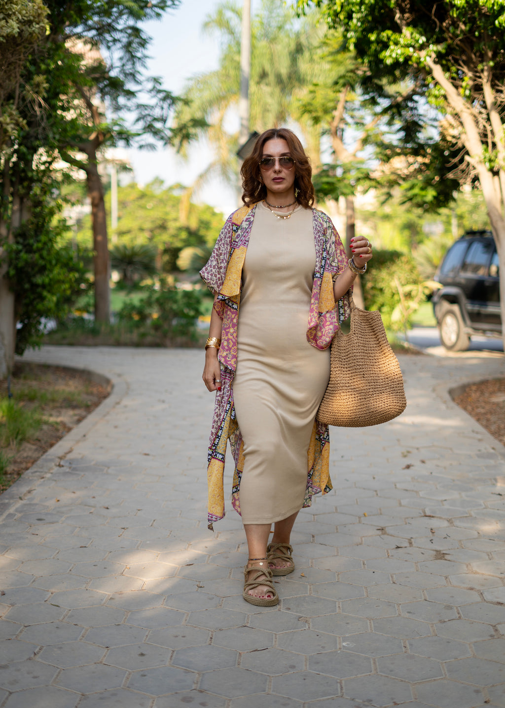 Printed Chiffon Kimono