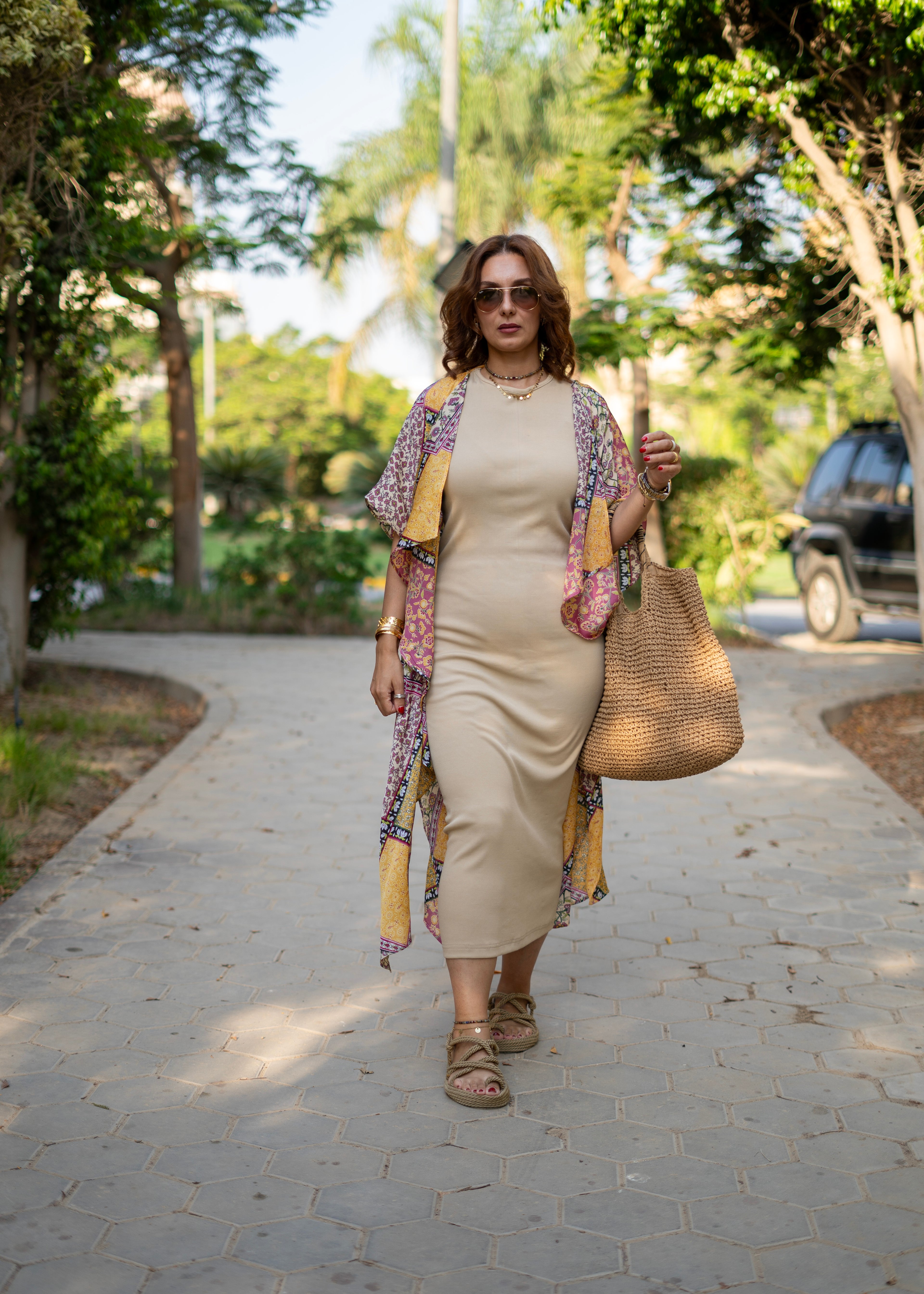 Printed Chiffon Kimono