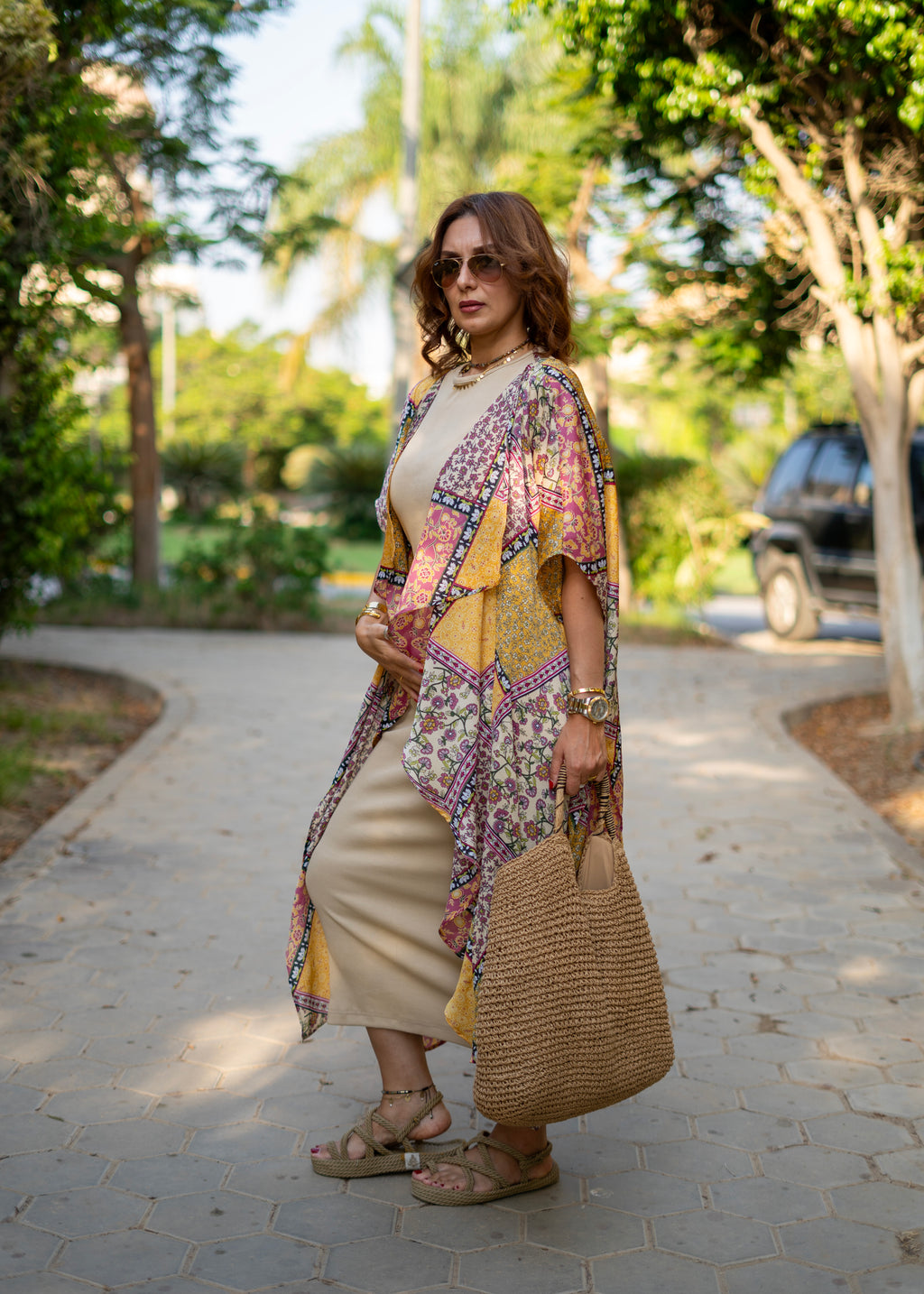 Printed Chiffon Kimono