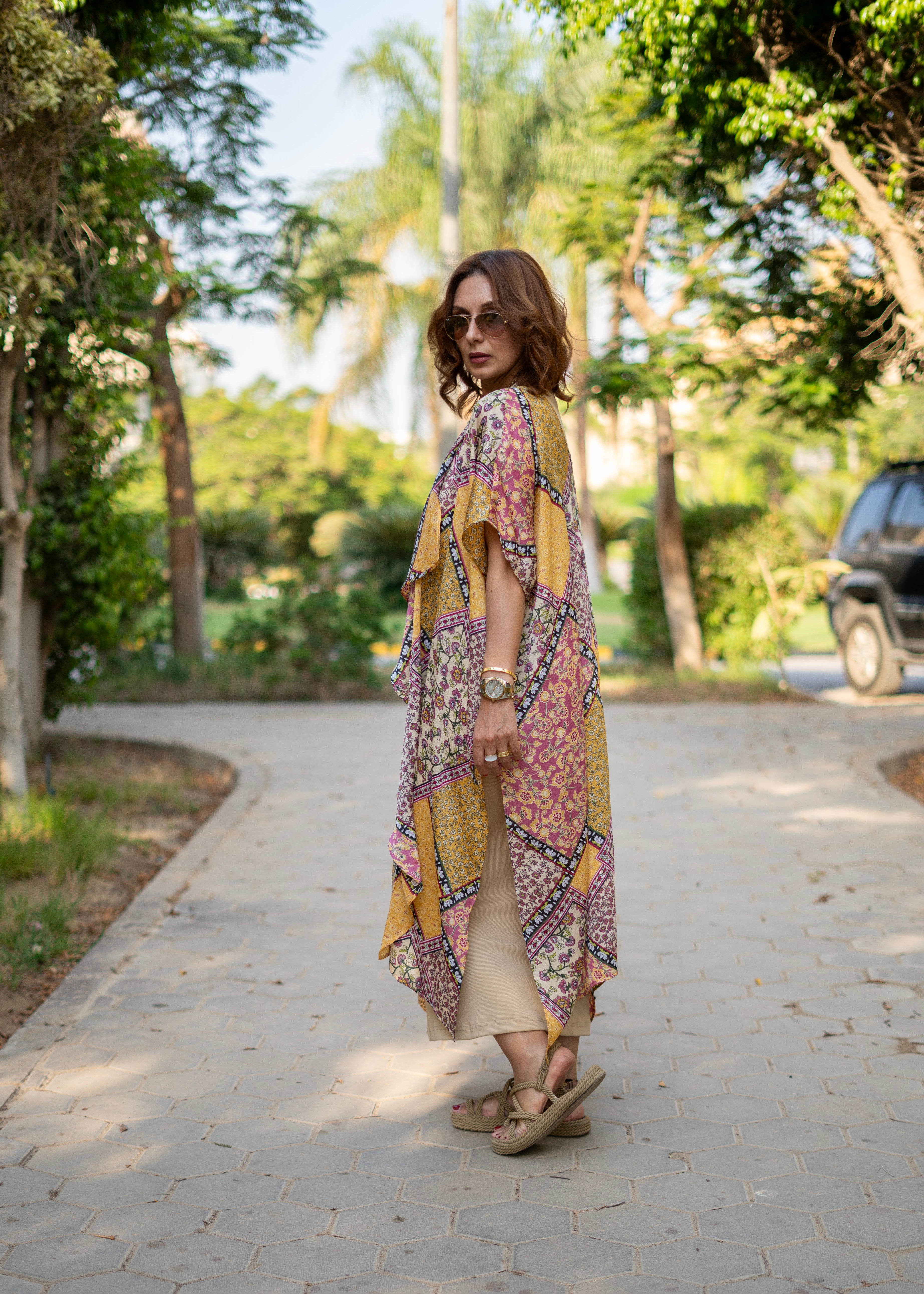 Printed Chiffon Kimono