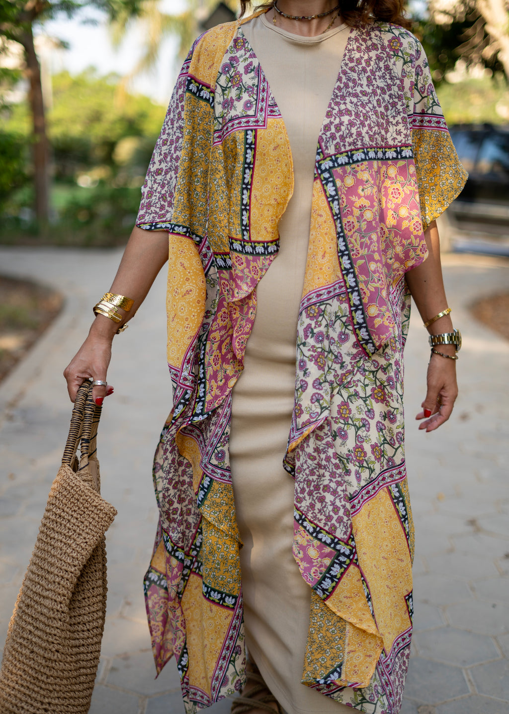 Printed Chiffon Kimono