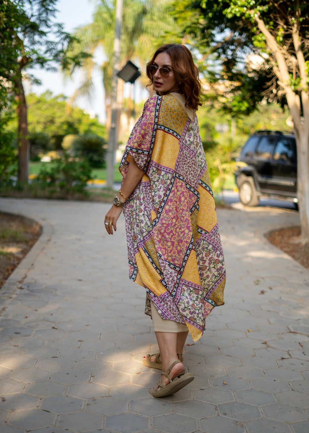 Printed Chiffon Kimono