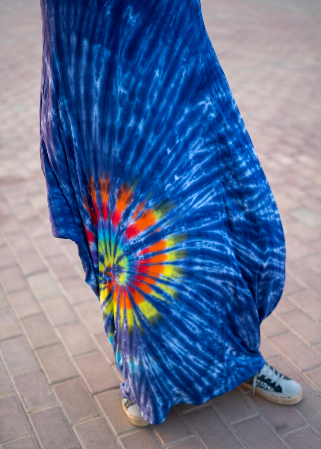 Navy Tiedye Ballon Dress