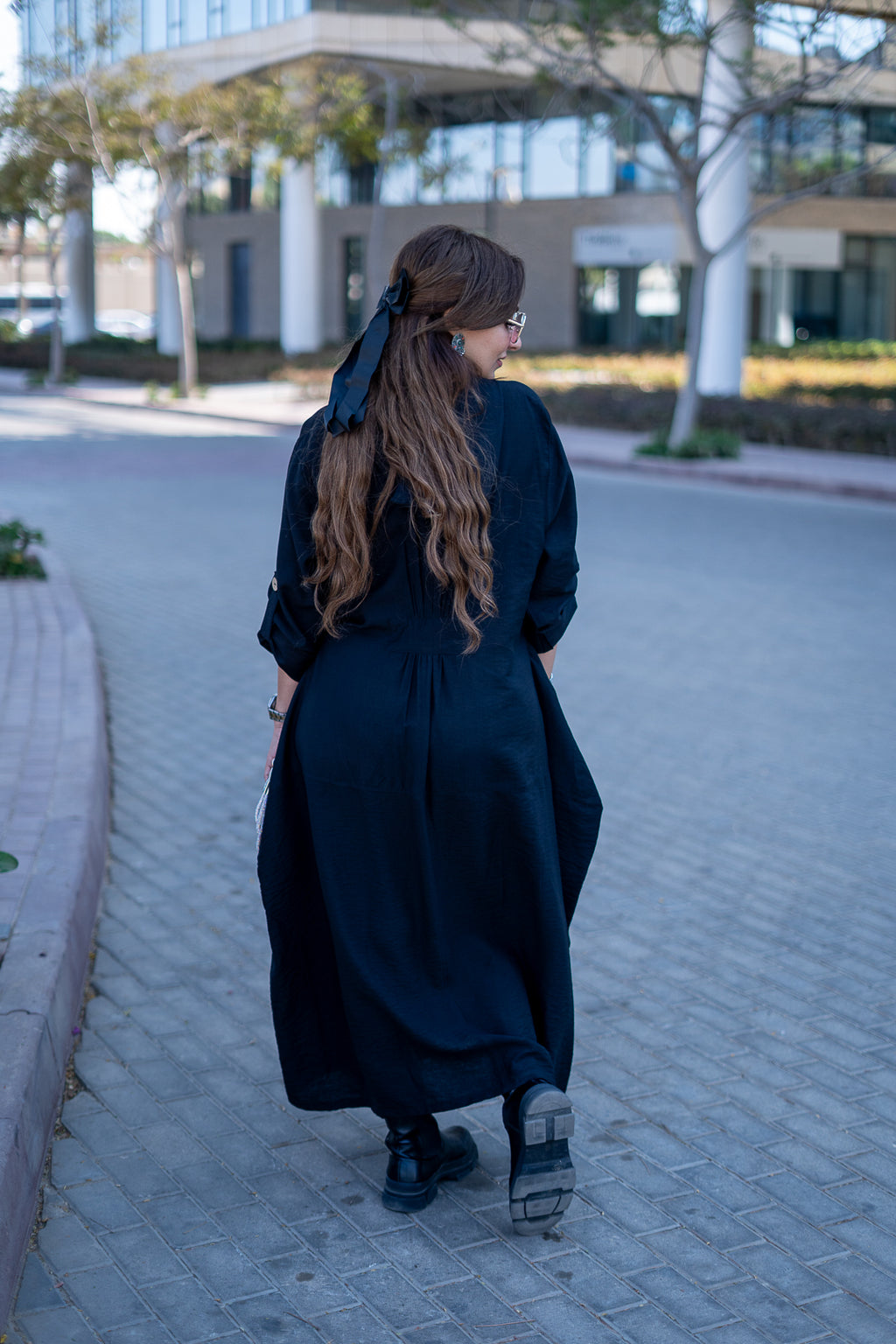 Black Large Pocket Dress