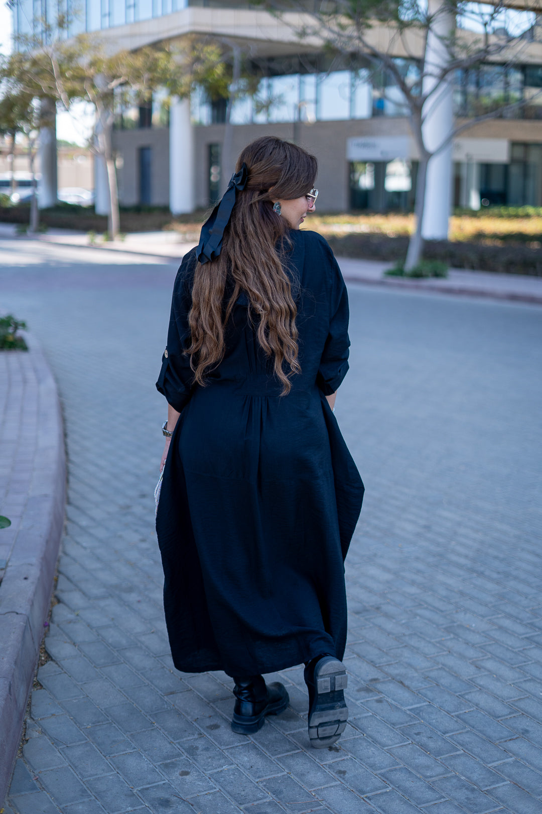 Black Large Pocket Dress