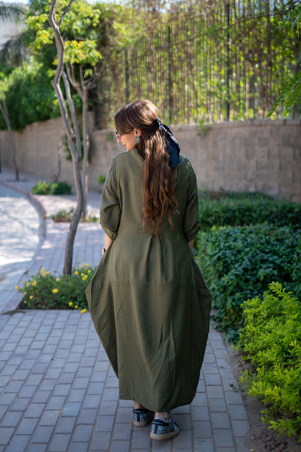 Olive Large Pocket Dress