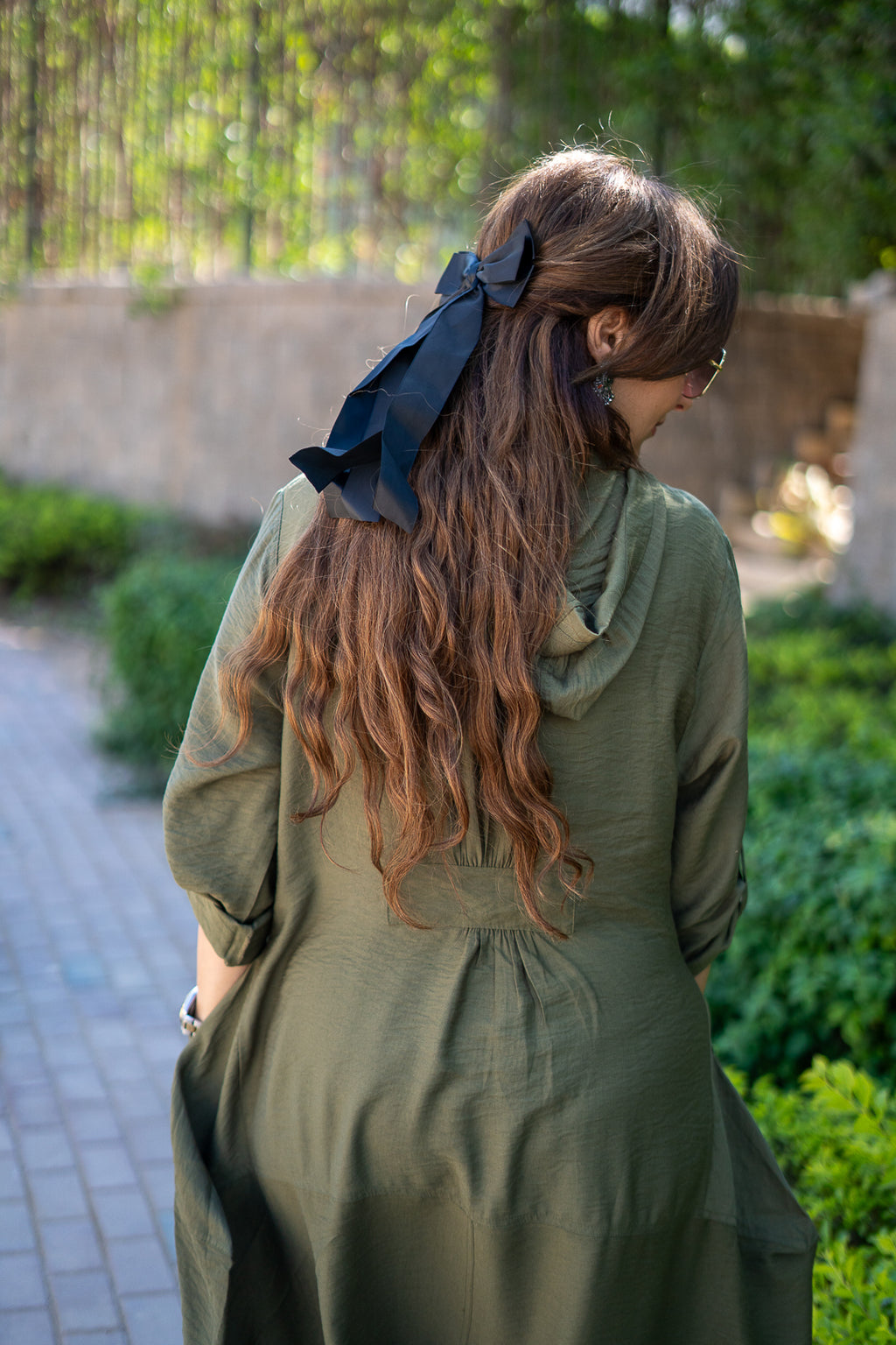 Olive Large Pocket Dress