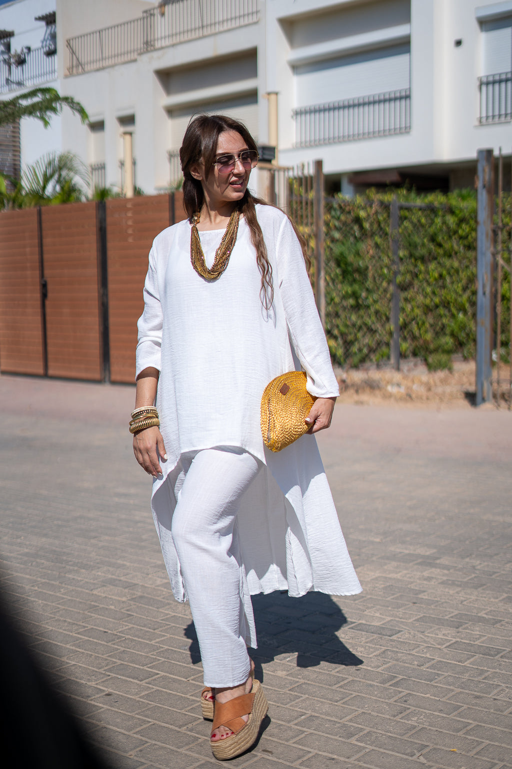 White Breeze Linen Ensemble