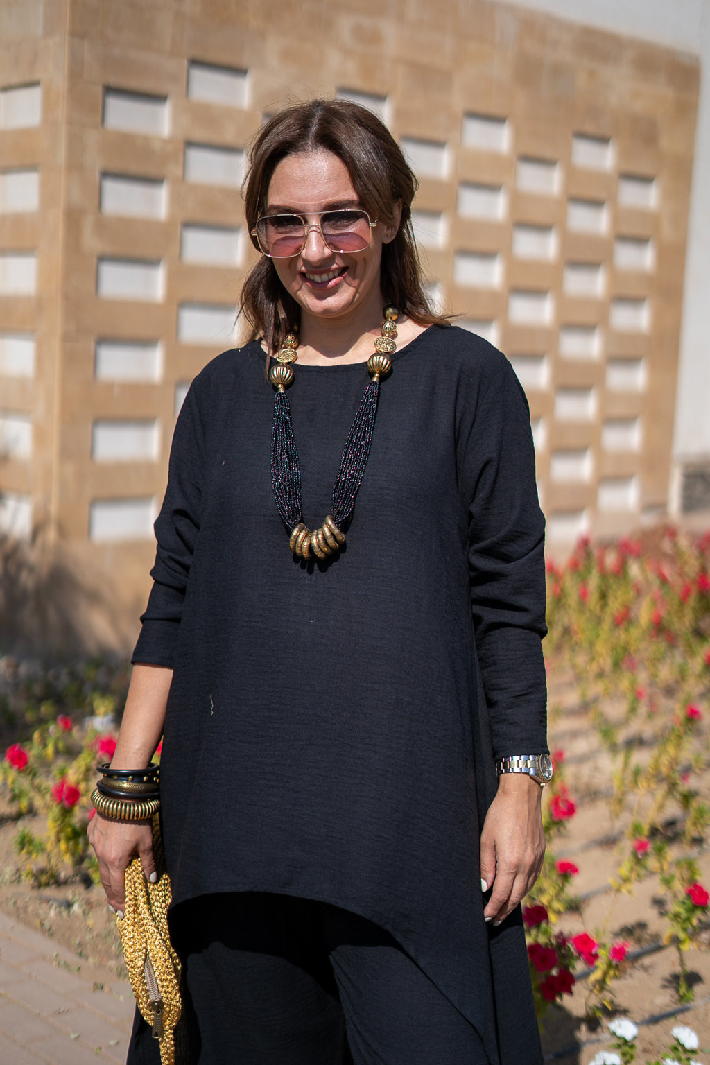 Black Breeze Linen Ensemble