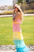 Pastel Dreams Tiered Maxi Dress