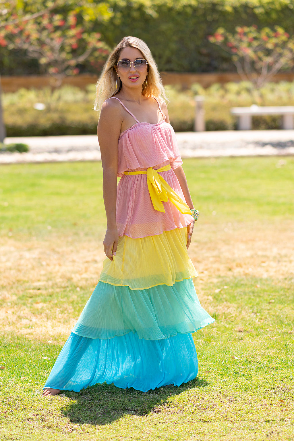 Pastel Dreams Tiered Maxi Dress