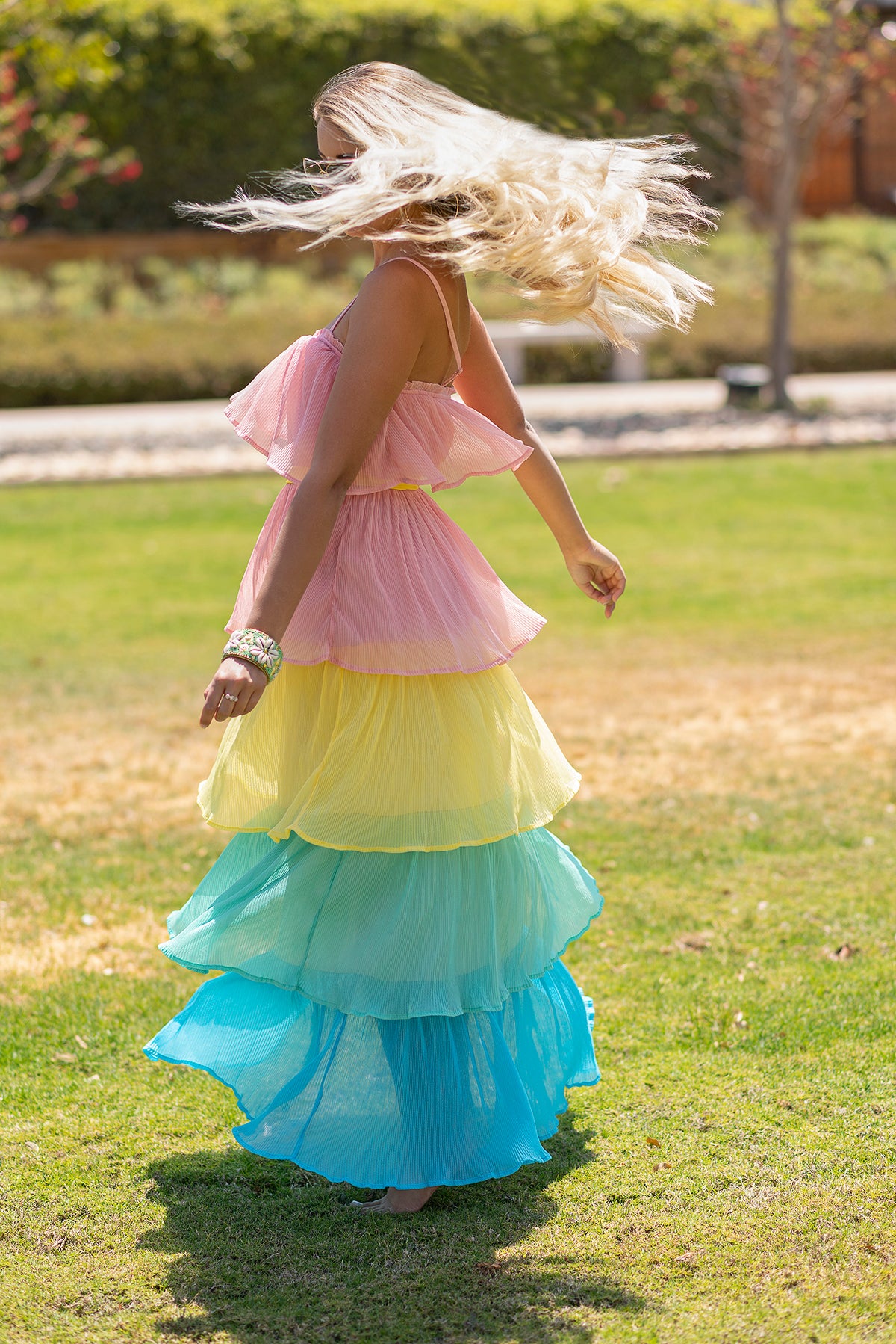 Pastel Dreams Tiered Maxi Dress
