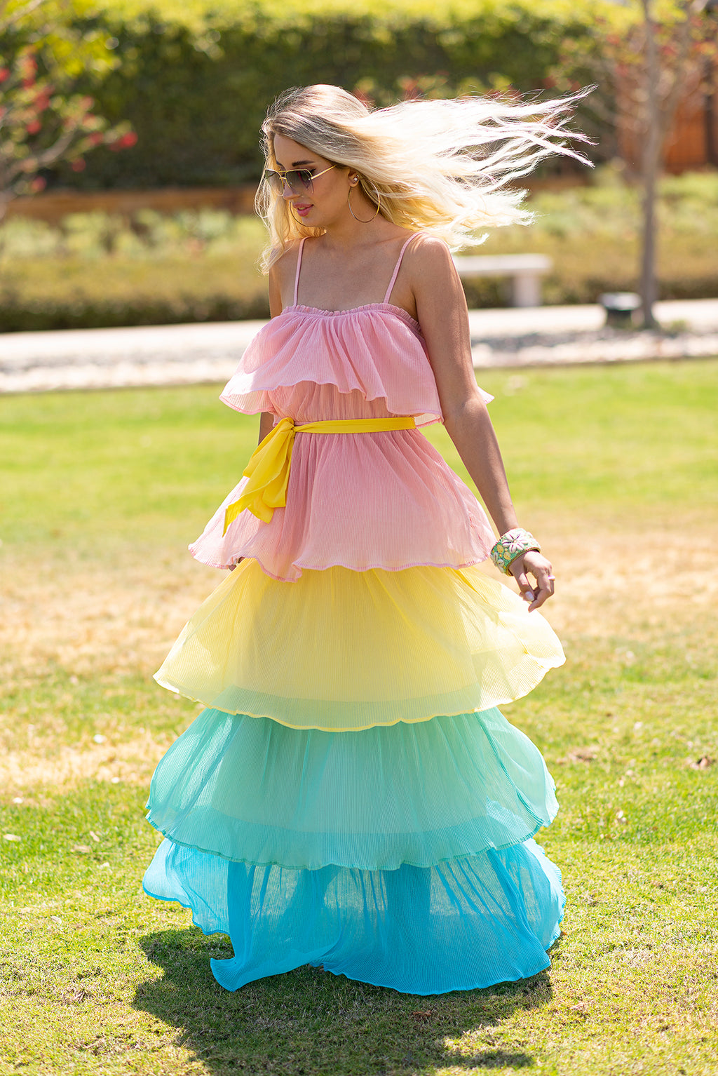 Pastel Dreams Tiered Maxi Dress