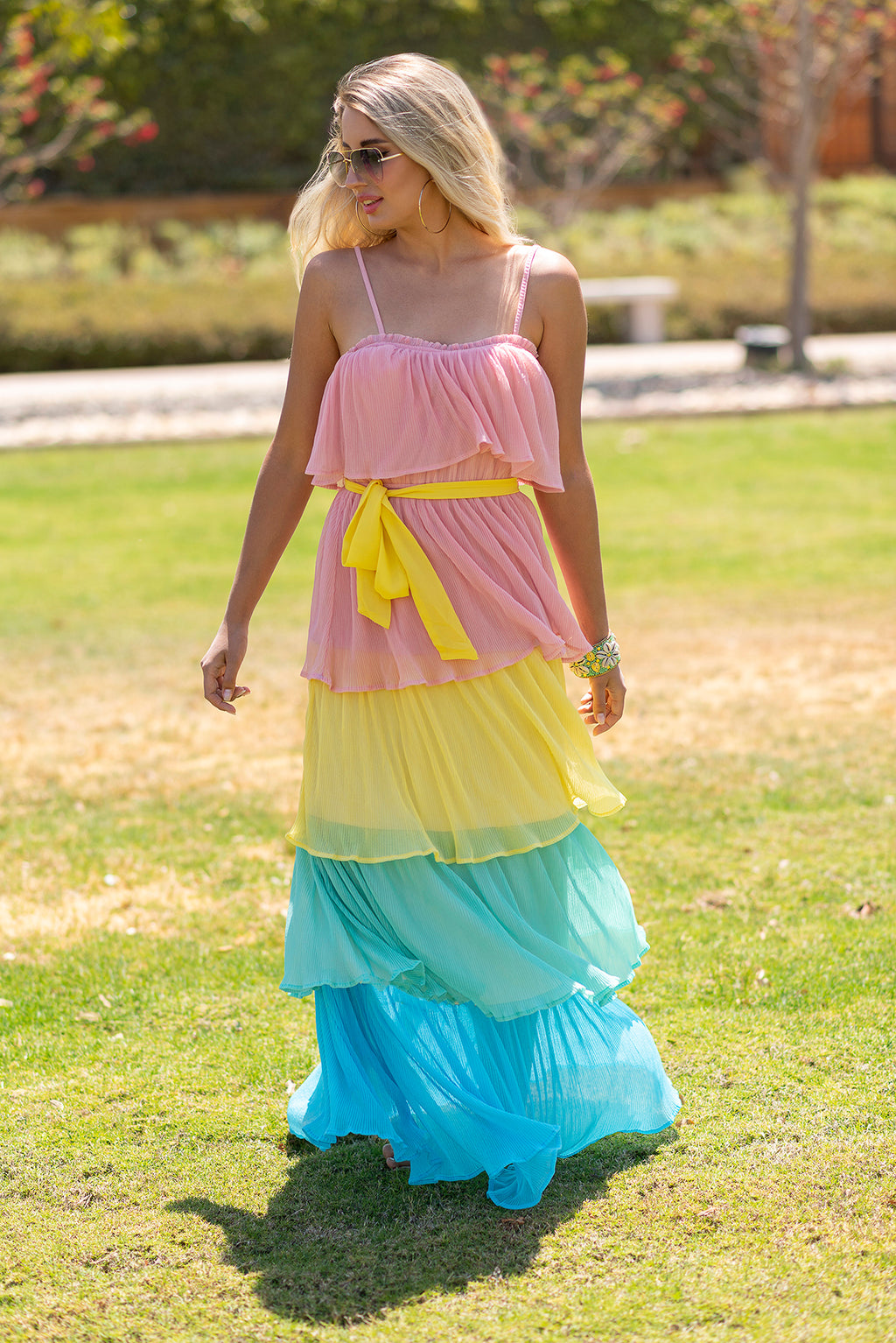 Pastel Dreams Tiered Maxi Dress