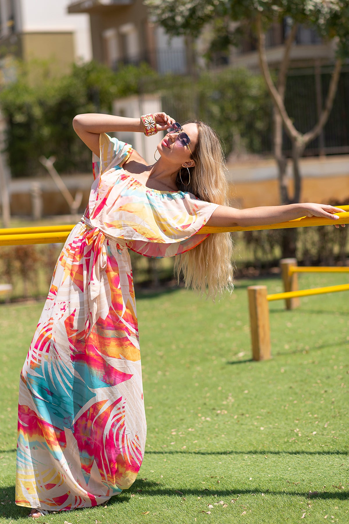 Painture Colored Chiffon Dress