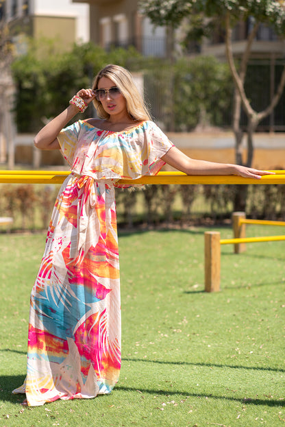 Painture Colored Chiffon Dress