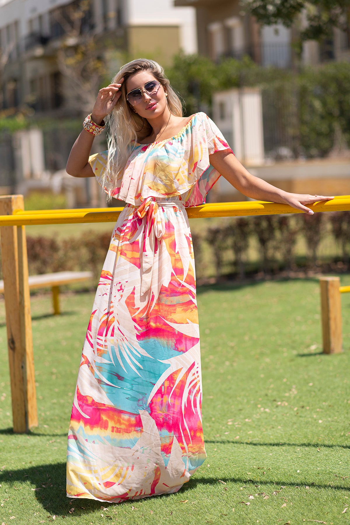 Painture Colored Chiffon Dress