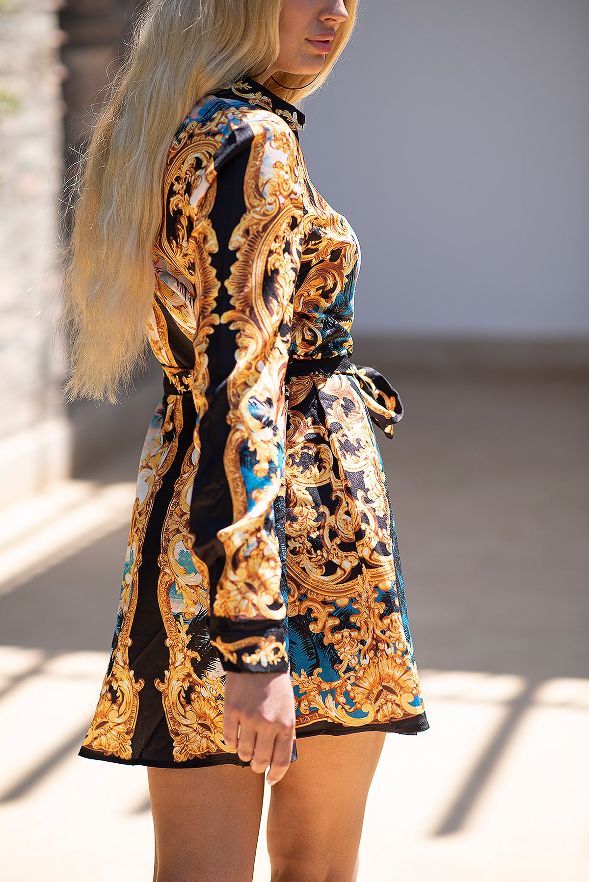 Golden Escape Shirt Dress