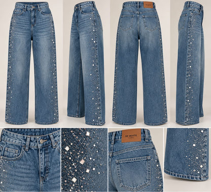 Bling wide-leg denim