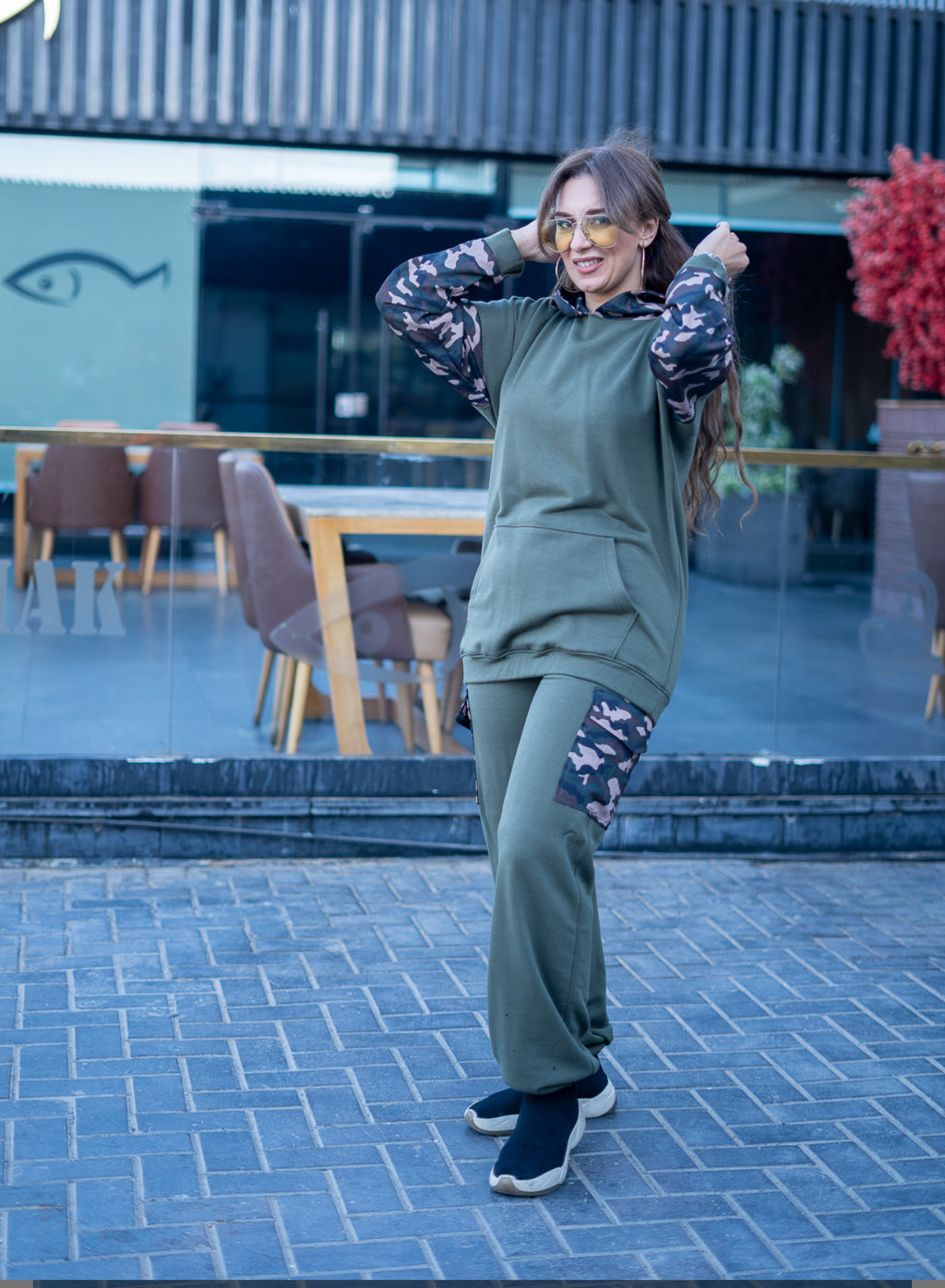 Olive Green Camo Set