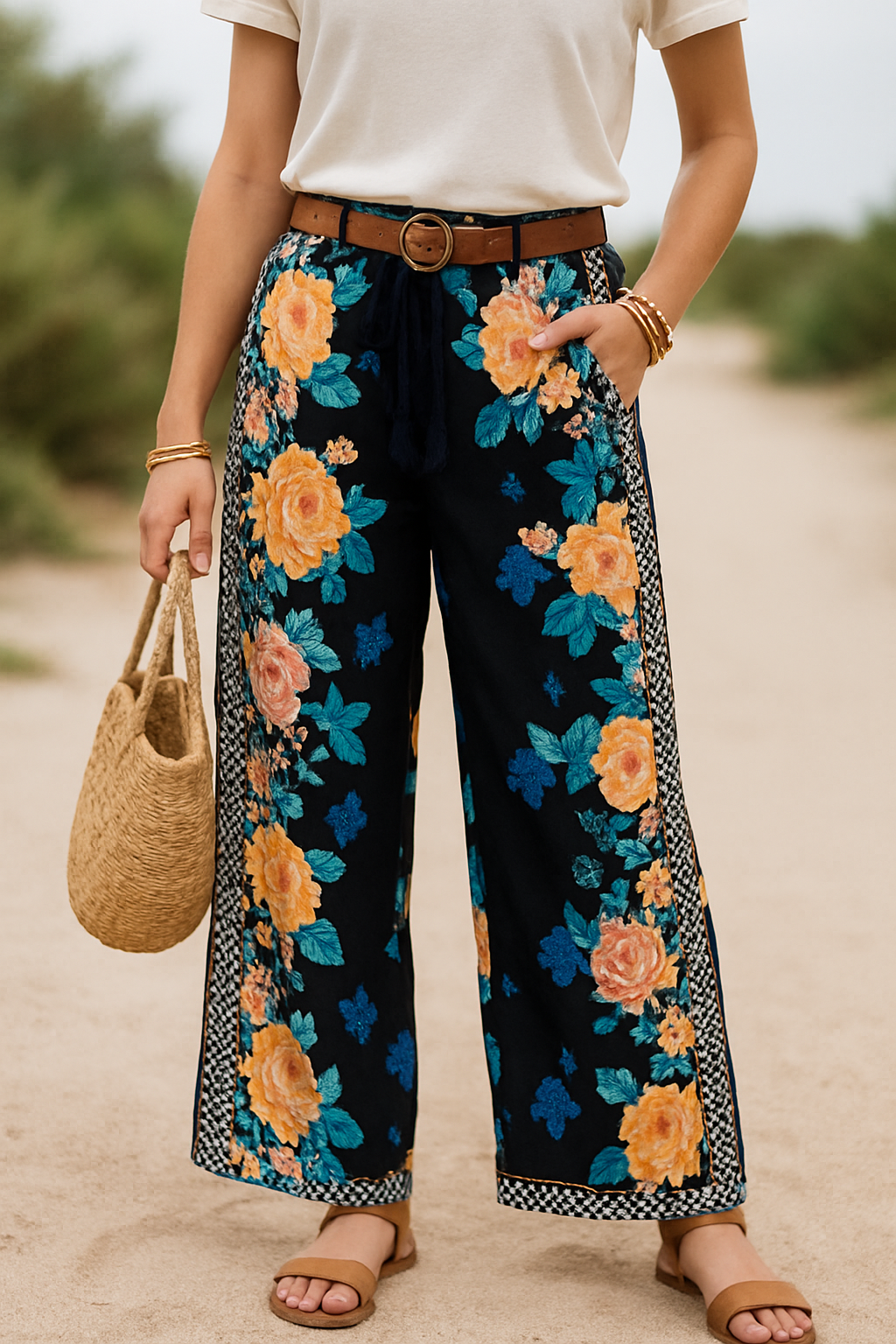 Golden Rose Boho Pants