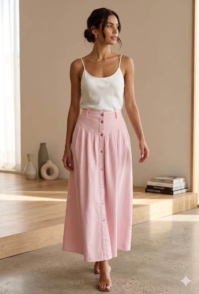 High-Waist Flow Skirt