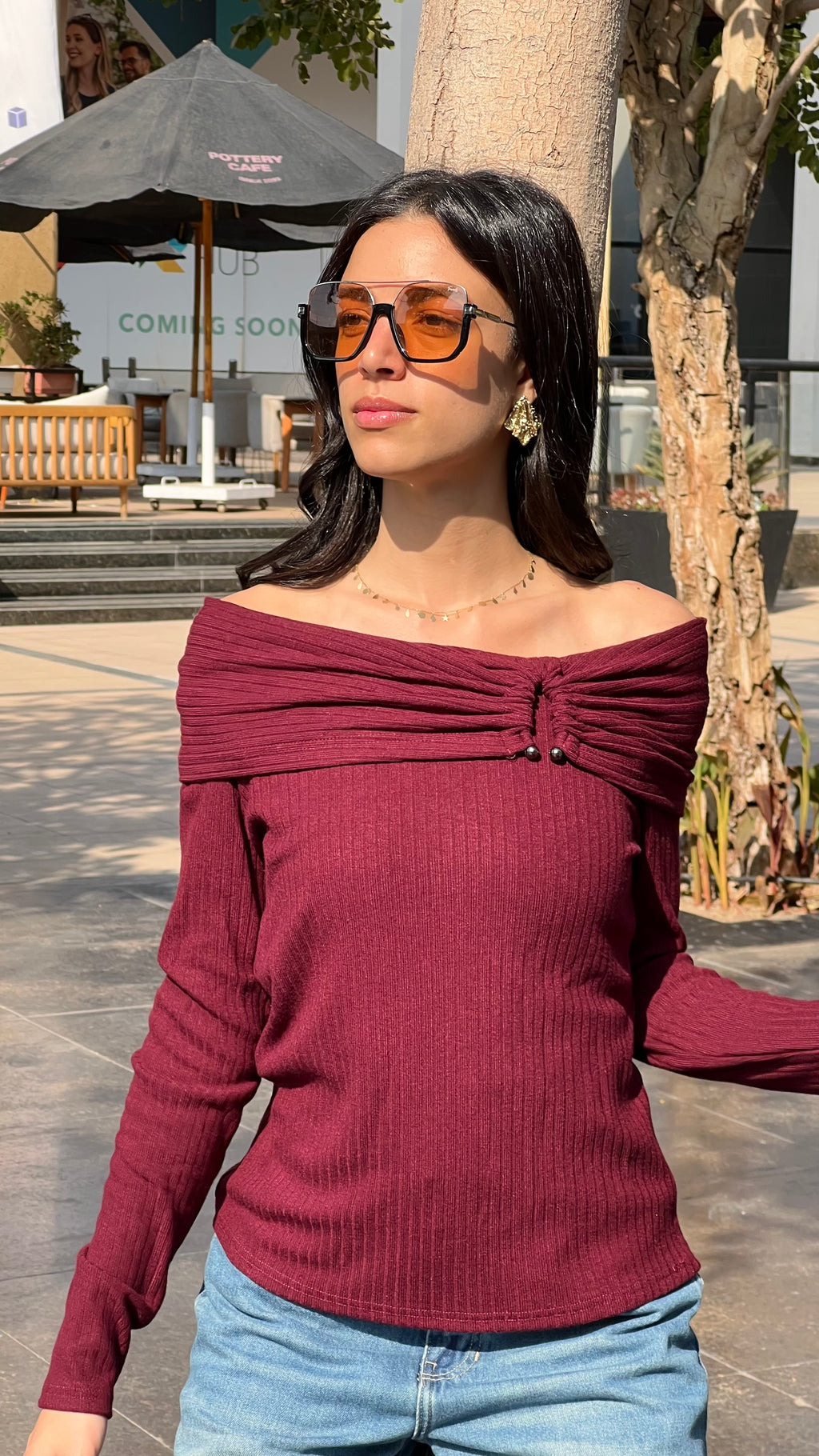 Off Shoulder Trendy Top