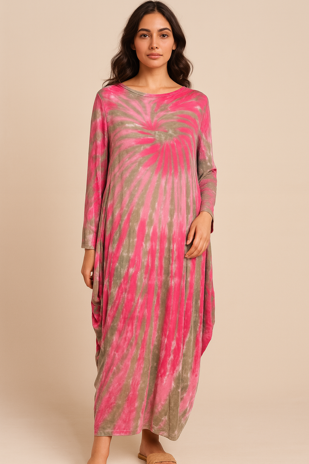 Palm Breeze Tie-Dye Maxi