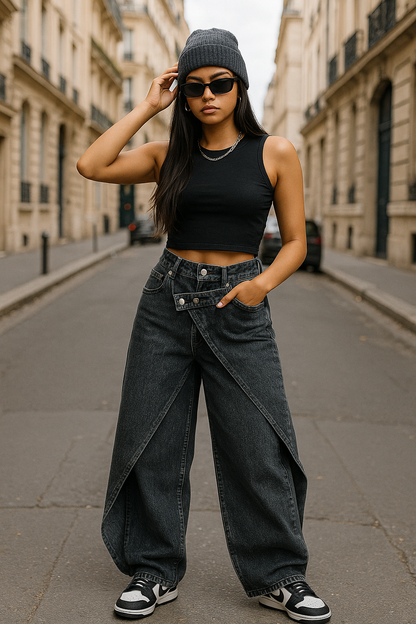 Overlay Wide Denim