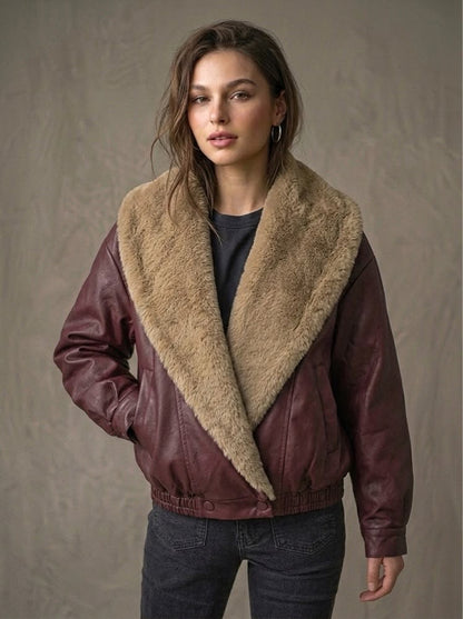 The Luxe Collar Leather Jacket