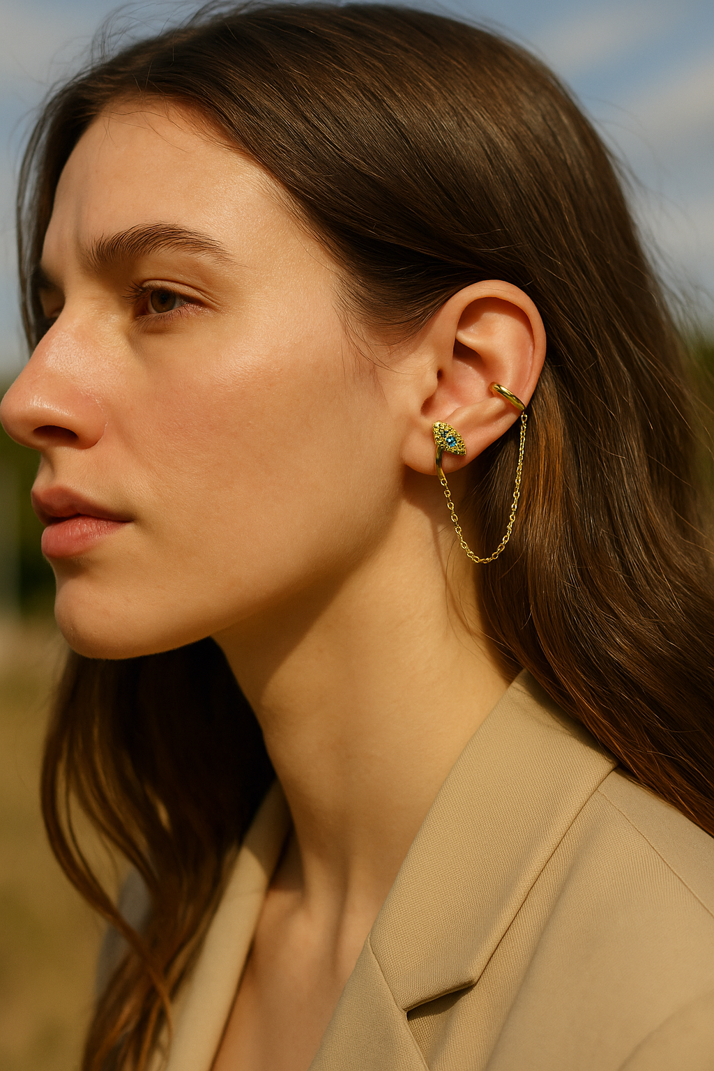 Emerald Allure Dual-Hoop Earrings