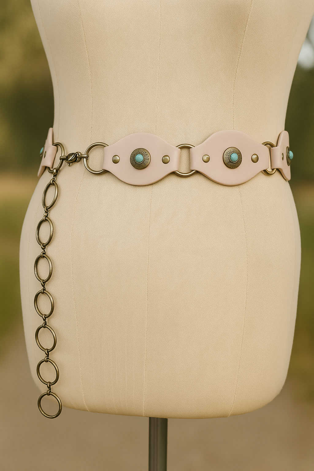 Blush Turquoise Charm Belt – 111 cm