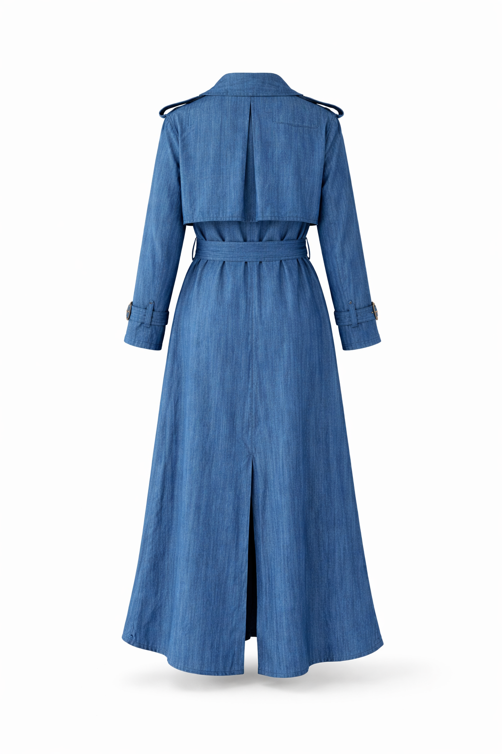 The Élan Trench Coat Denim  Blue