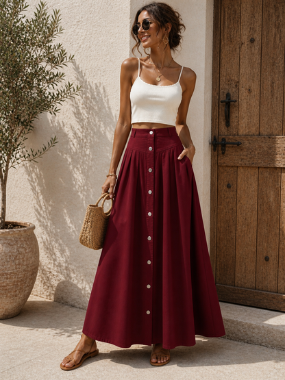 High-Waist Flow Skirt