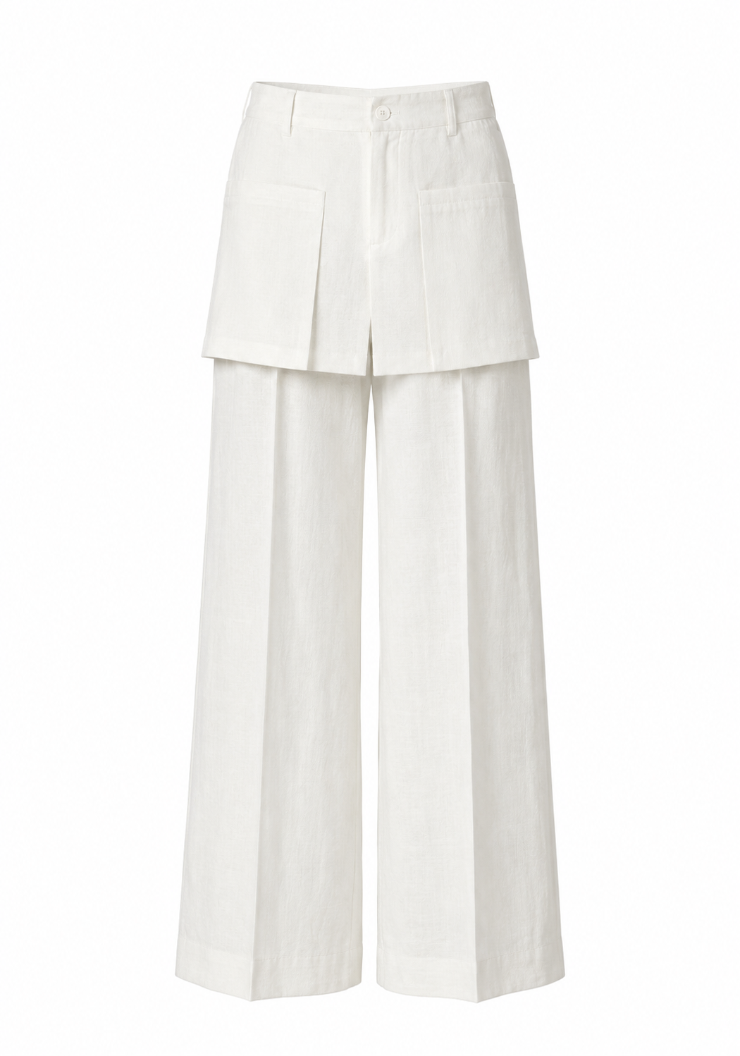 Skirted Wide-Leg Pants
