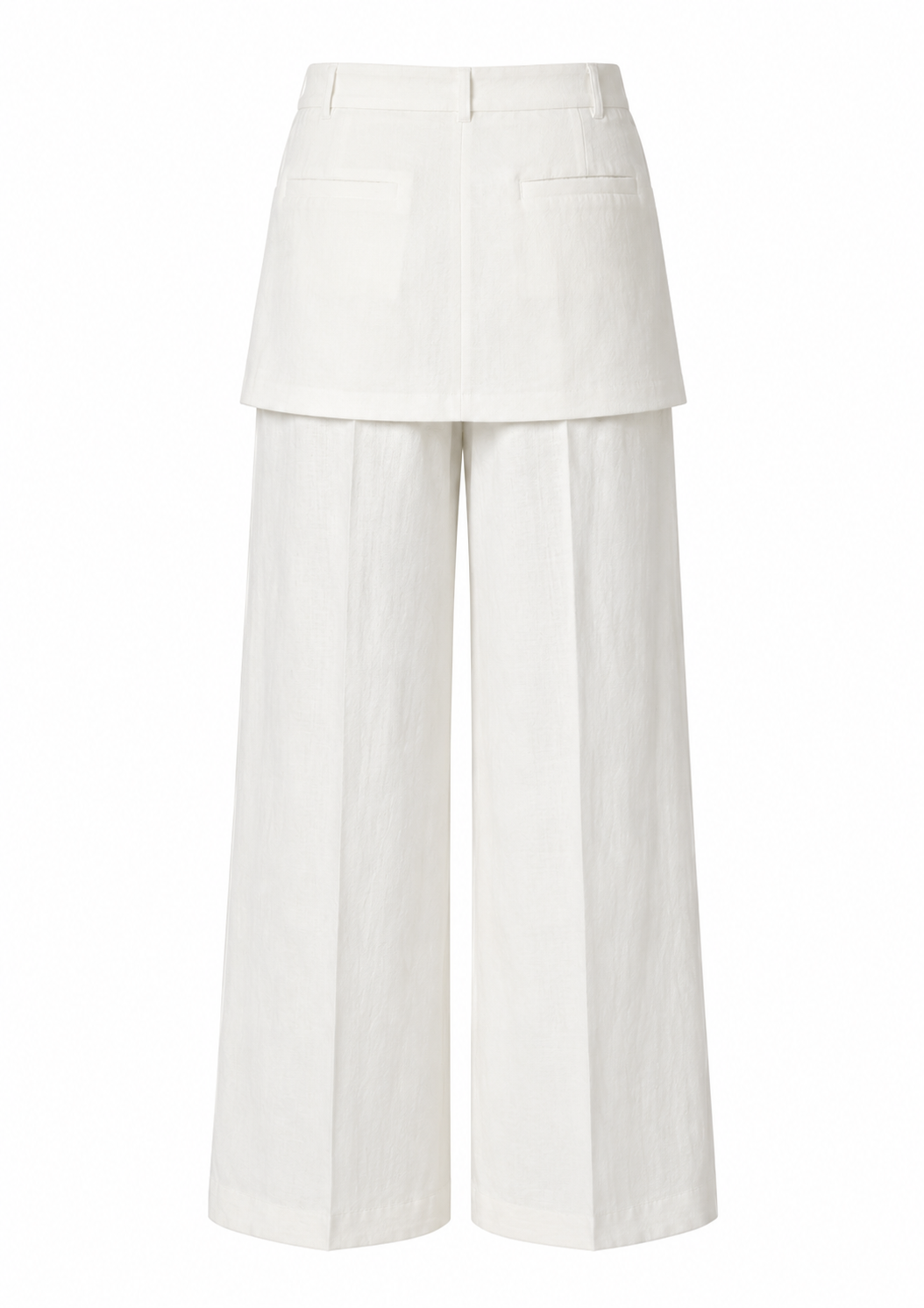 Skirted Wide-Leg Pants