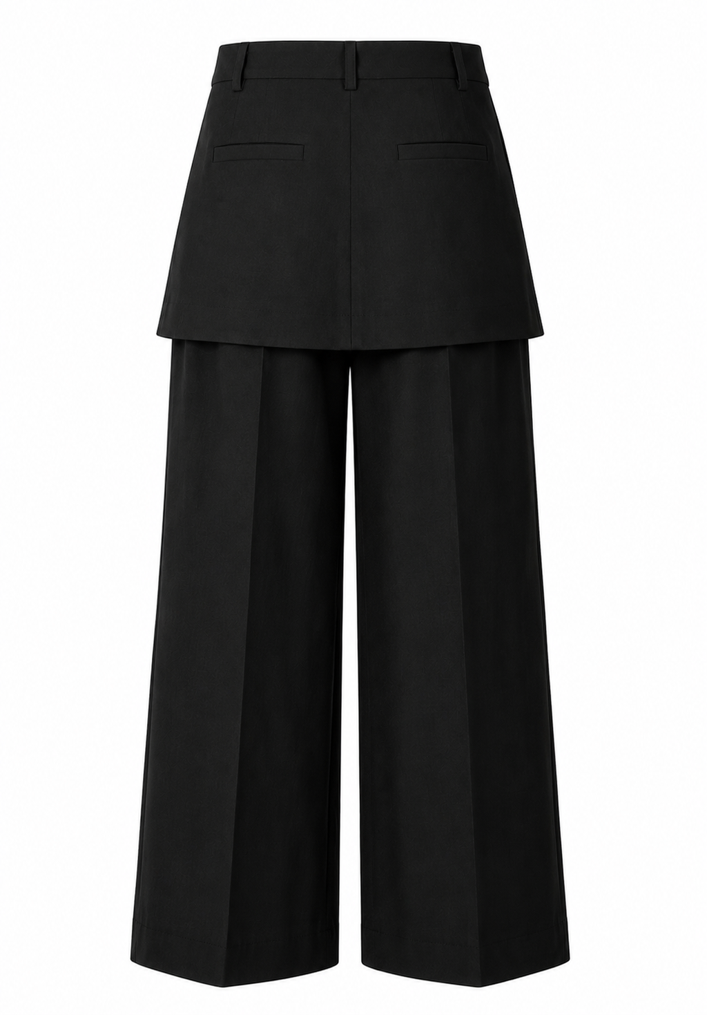 Skirted Wide-Leg Pants