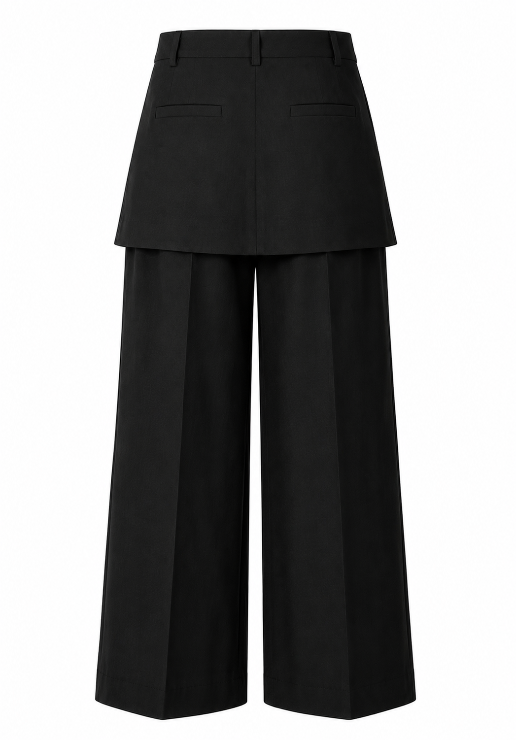 Skirted Wide-Leg Pants