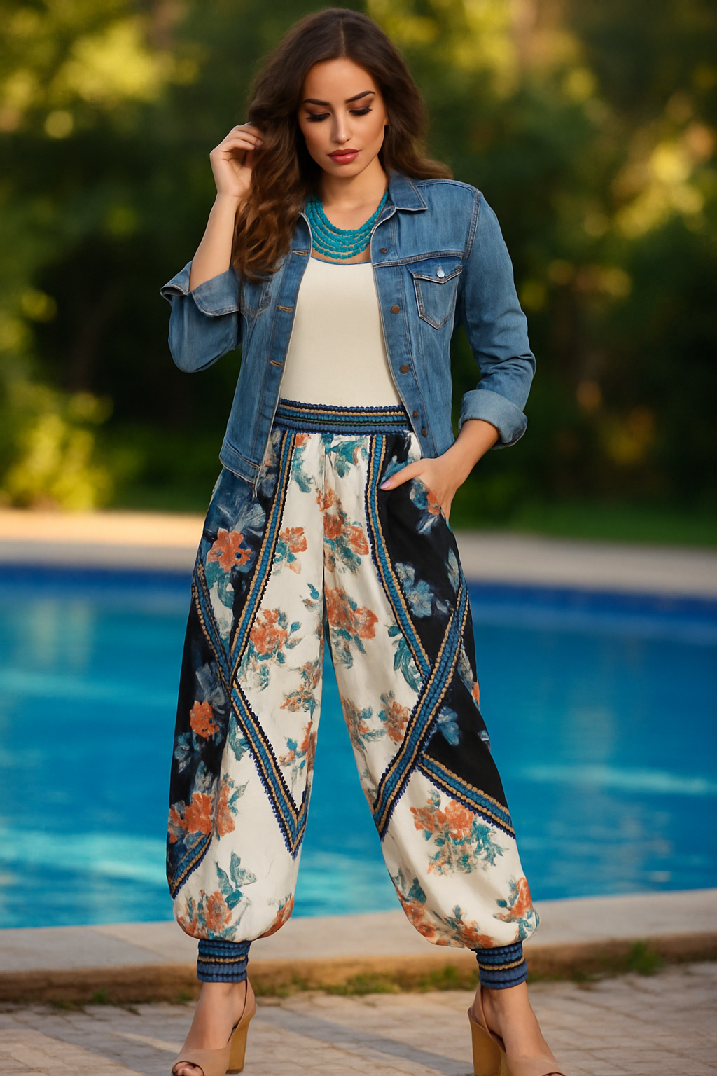 Boho Floral Harem Pants