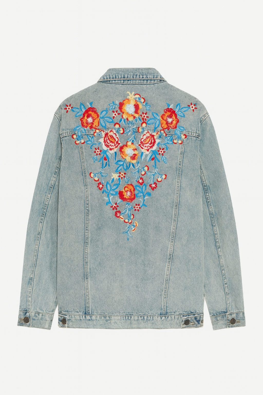 Embroidered Bloom Denim Jacket