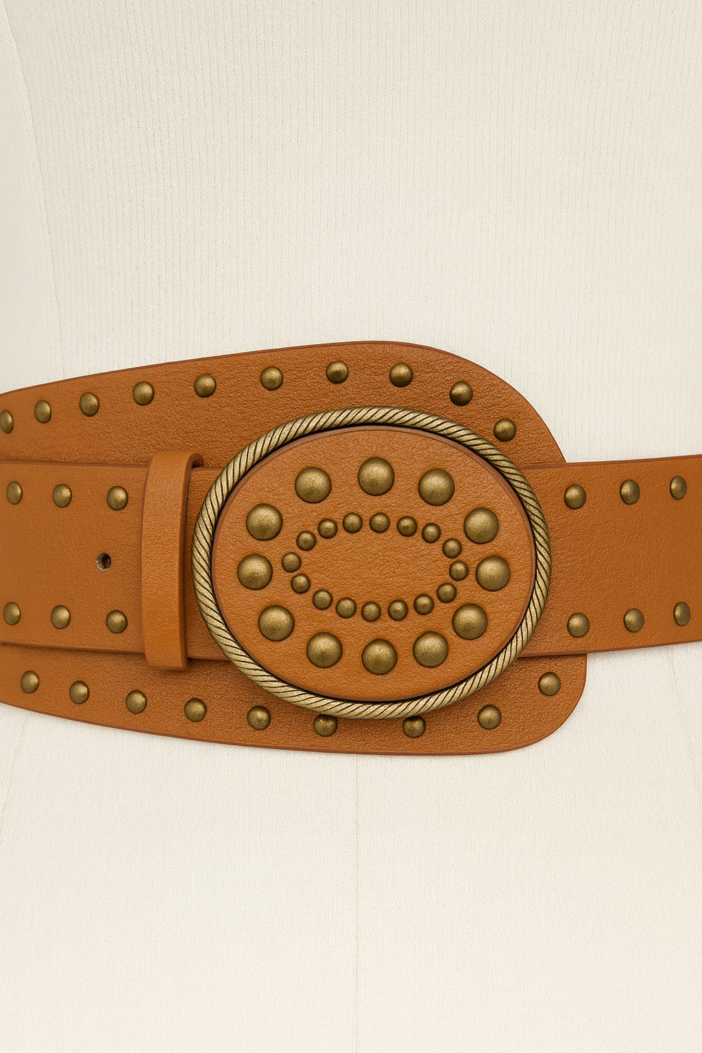 Oval Stud Statement Belt 106 cms